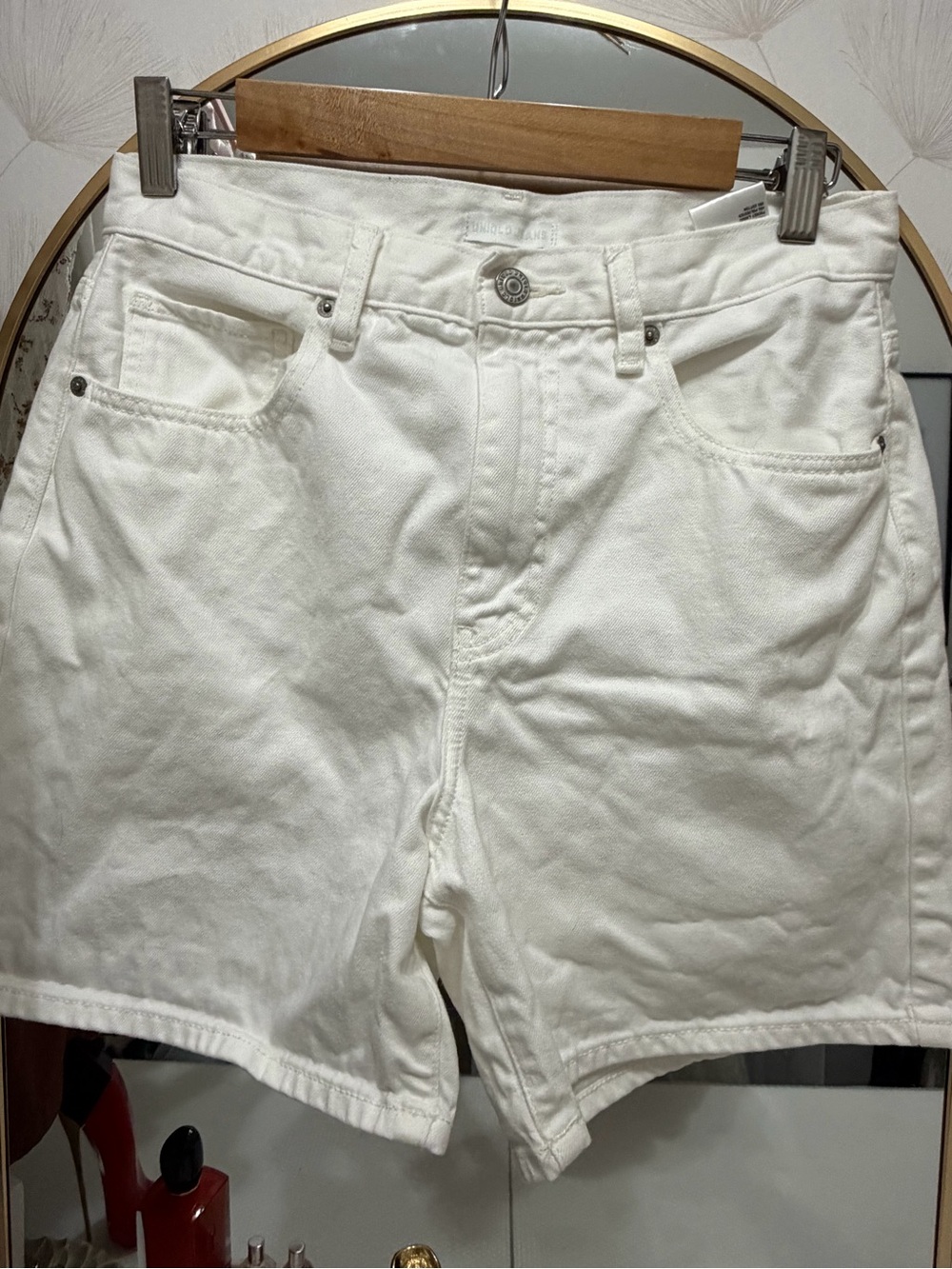 Uniqlo White Women's Jean Shorts